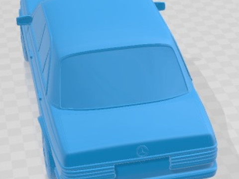 메르세데스 벤츠 W123 세단 1975 인쇄 가능한 자동차 3D 프린트 모델