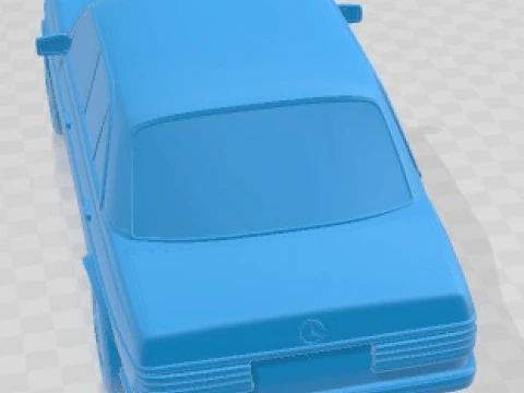 Mercedes Benz W123 Sedan 1975 Printable Car 3D Print Model