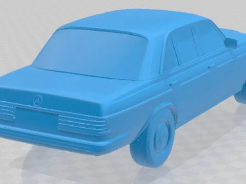Mercedes Benz W123 Sedan 1975 Printable Car 3D Print Model