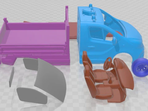 Renault Trafic Tipper 2018 Printable Truck 3D Print Model