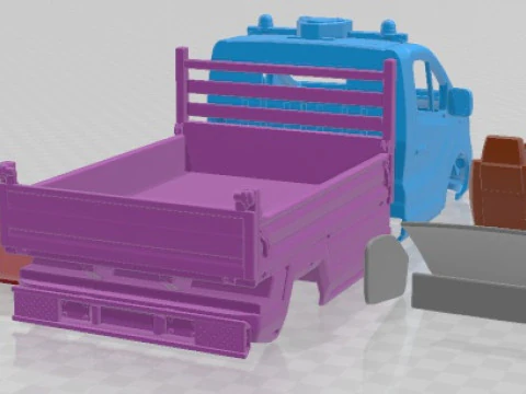 Renault Trafic Tipper 2018 Printable Truck 3D Print Model