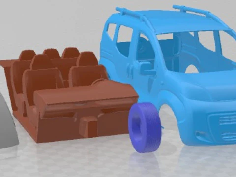 Fiat Fiorino Qubo 2011 Printable Car 3D Print Model