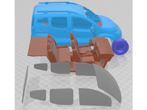Fiat Fiorino Qubo 2011 Printable Car 3D Print Model