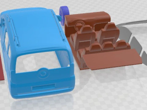 Fiat Fiorino Qubo 2011 Printable Car 3D Print Model