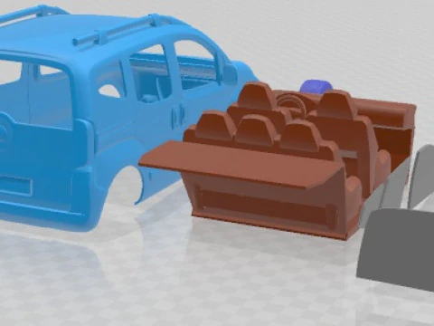 Fiat Fiorino Qubo 2011 Printable Car 3D Print Model