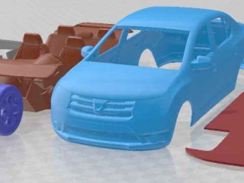 Carro para imprimir Dacia Logan 2013 Modelo de Impressão 3D