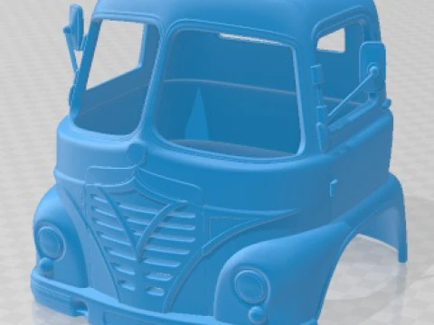 Foden S21 1959 Printable Body Cabin Truck 3D Print Model