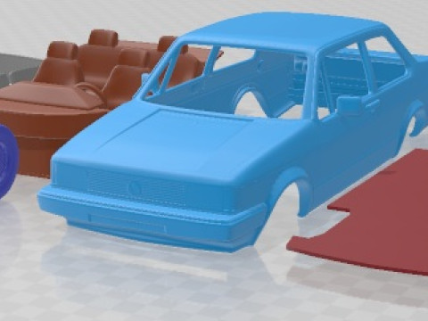 Volkswagen Jetta 1979 Printable Car 3D Print Model