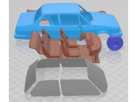 Volkswagen Jetta 1979 Printable Car 3D Print Model