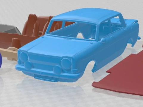 Carro imprim&iacute;vel Simca 1000 Rallye Modelo de Impressão 3D