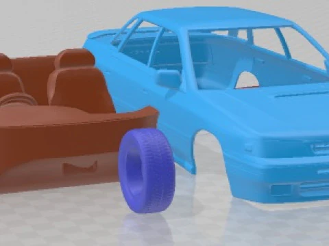 Subaru Legacy 1989 Printable Car 3D Print Model