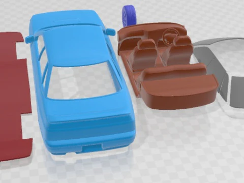 Subaru Legacy 1989 Printable Car 3D Print Model