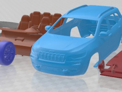 Coche Imprimible Jeep Cherokee 2019 Modelo de impresión 3D