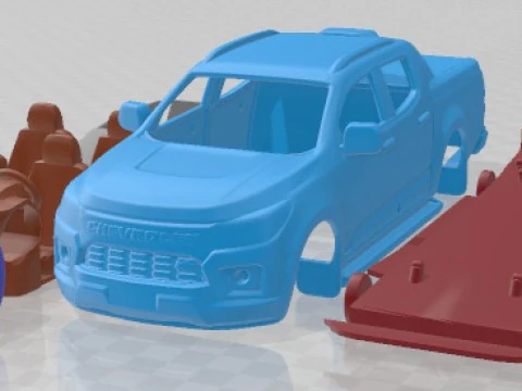 Carro para imprimir Chevrolet S10 cabine dupla High Country 2020 Modelo de Impressão 3D