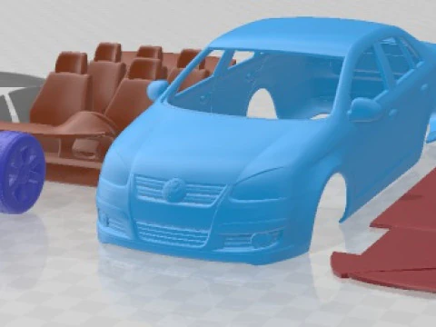 Volkswagen Jetta A5 2010 Printable Car 3D Print Model