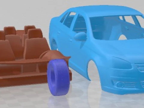 Volkswagen Jetta A5 2010 Printable Car 3D Print Model