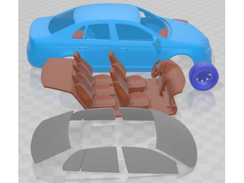 Volkswagen Jetta A5 2010 Printable Car 3D Print Model