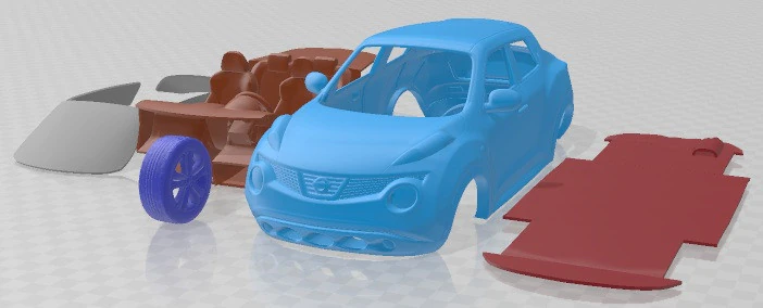 Nissan Juke 2011 Printable Car 3D Print Model .c4d .max .obj .3ds .fbx .stl .blend 