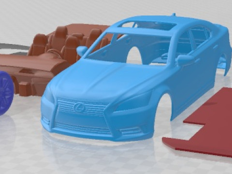 Lexus LS 460 2013 Printable Car 3D Print Model