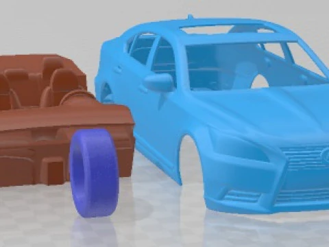 Lexus LS 460 2013 Printable Car 3D Print Model
