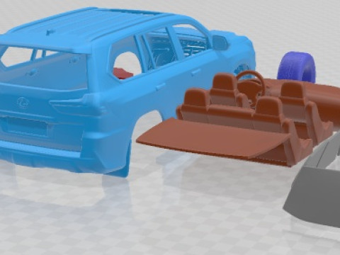 Lexus LX 570 2016 Printable Car 3D Print Model