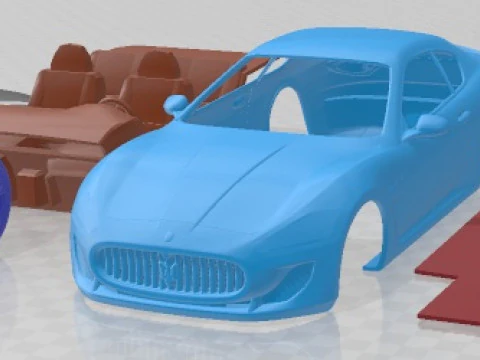 मासेराती ग्रैन टूरिस्मो एमसी स्ट्रैडेल 2012 प्रिंट करने योग्य कार 3D प्रिंट मॉडल