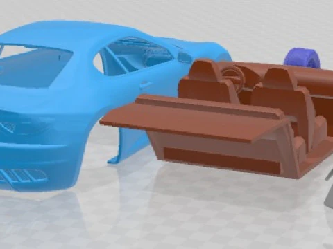 Maserati Gran Turismo MC Stradale 2012 Printable Car 3D Print Model