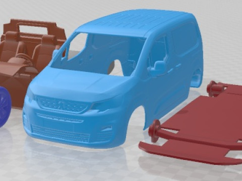 Фургон Peugeot Partner 2019 для друку 3D Принт Модель