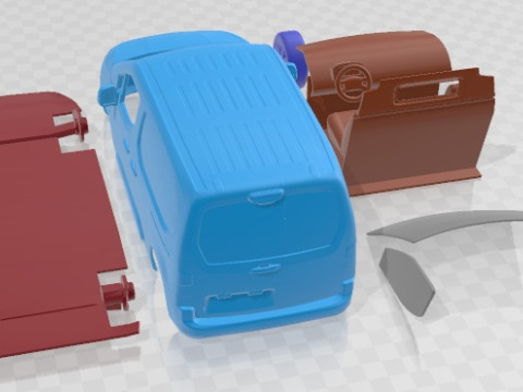 Peugeot Partner 2019 Printable Van 3D Print Model