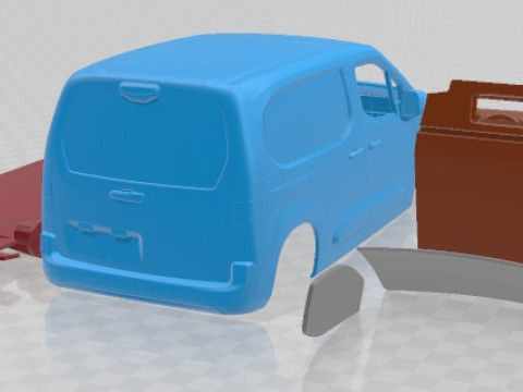 Peugeot Partner 2019 Printable Van 3D Print Model