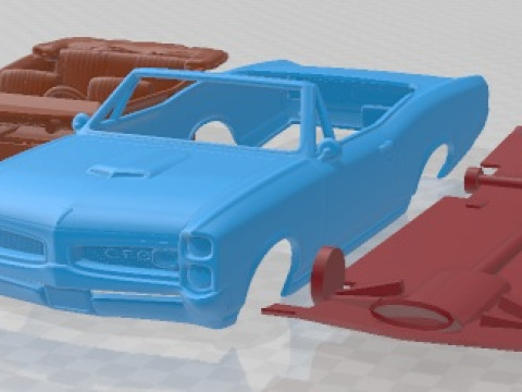 Pontiac GTO Convertible 1966 afdrukbare auto 3D printmodel