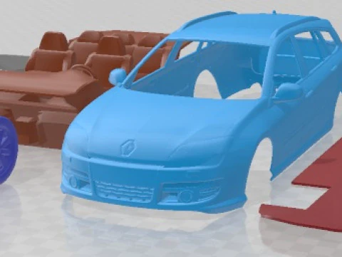 Renault Laguna Estate 2011 Printable Car 3D Print Model