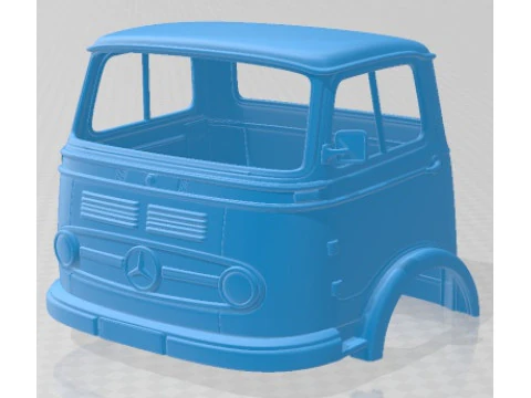 Mercedes Benz LP 322 1963 Грузовик с кузовом для печати 3D Принт Модель