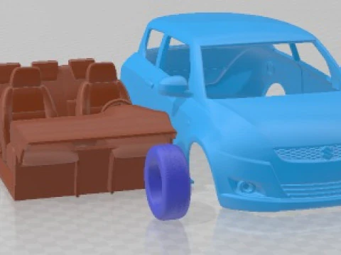 Suzuki Swift 3 door 2011 Printable Car 3D Print Model