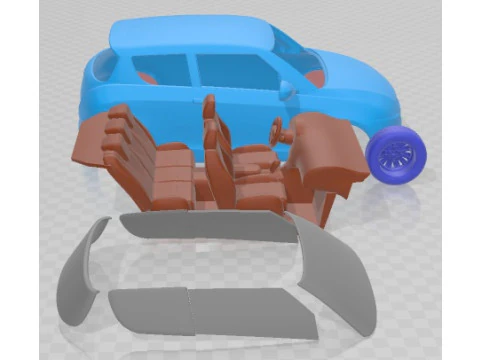 Suzuki Swift 3 door 2011 Printable Car 3D Print Model