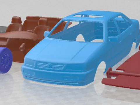 Volkswagen Passat B4 Berline 1993 Voiture imprimable Modèles 3D en vedette