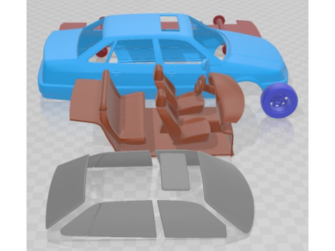 Volkswagen Passat B4 Sedan 1993 Автомобиль для печати 3D Принт Модель