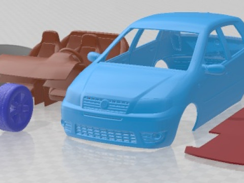Fiat Punto 5 door 2003 Printable Car 3D Print Model