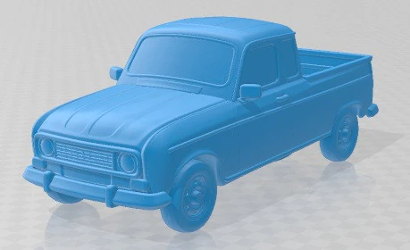 Renault 4 Pickup 1980 Printable Car 3D Print Model .c4d .max .obj .3ds .fbx .stl .blend 
