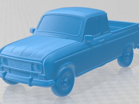 Renault 4 Pickup 1980 Printable Car 3D Print Model