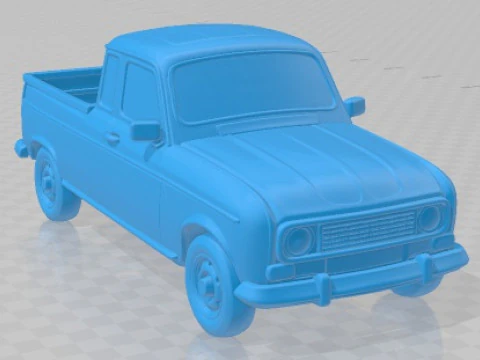 Renault 4 Pickup 1980 Printable Car 3D Print Model