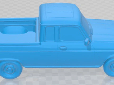 Renault 4 Pickup 1980 Printable Car 3D Print Model