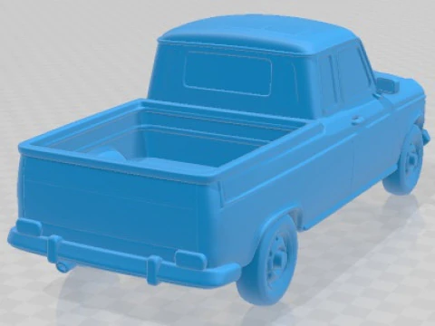 Renault 4 Pickup 1980 Printable Car 3D Print Model