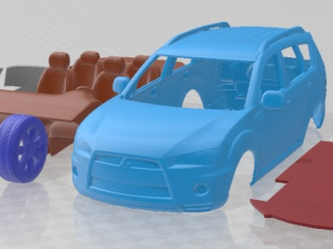Mitsubishi Outlander GT 2011 afdrukbare auto 3D printmodel