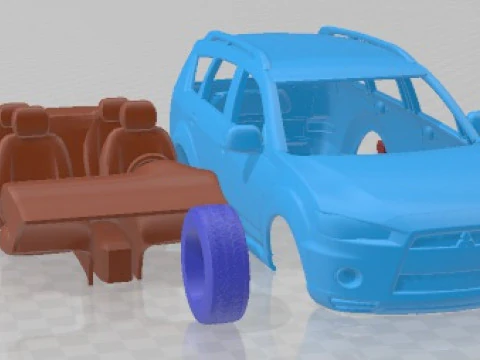 Mitsubishi Outlander GT 2011 Printable Car 3D Print Model