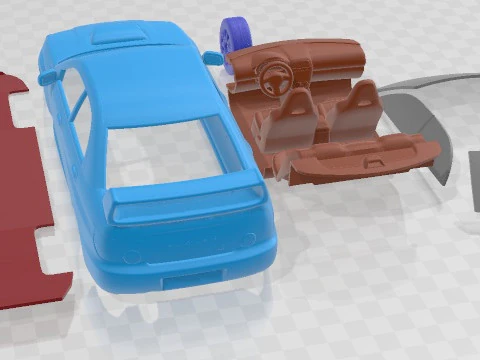 Subaru Impreza STi 2003 Printable Car 3D Print Model