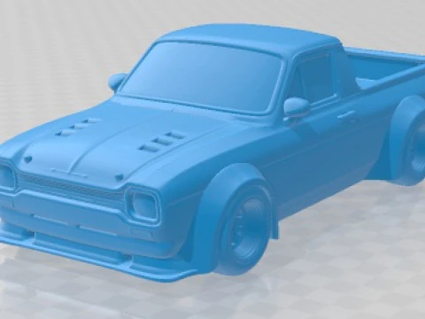 Auto stampabile Escort MK1 Pickup Modello di stampa 3D