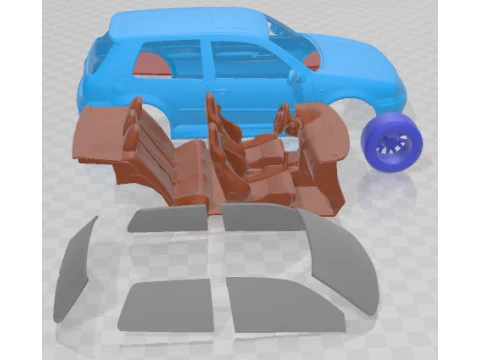 Volkswagen Golf IV GTI Printable Car 3D Print Model