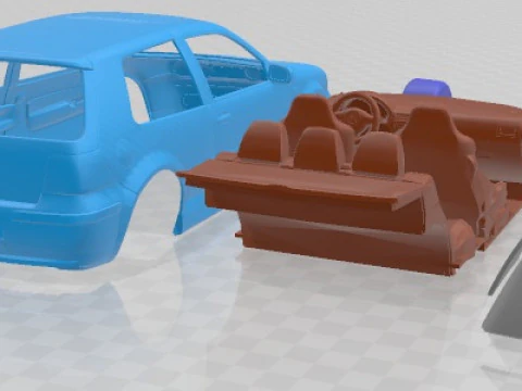 Volkswagen Golf IV GTI Printable Car 3D Print Model