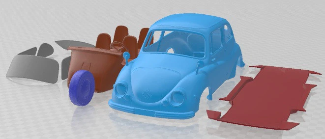 Subaru 360 1958 Printable Car 3D Print Model .c4d .max .obj .3ds .fbx .stl .blend 